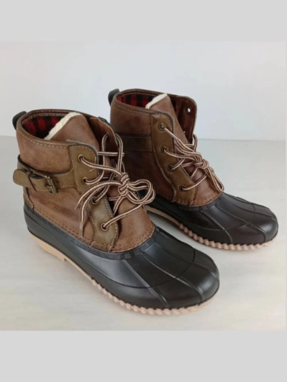 Madden NYC Lindseyy‎ Women's 8M Flannel Fleece Lined Rubber Winter Boots